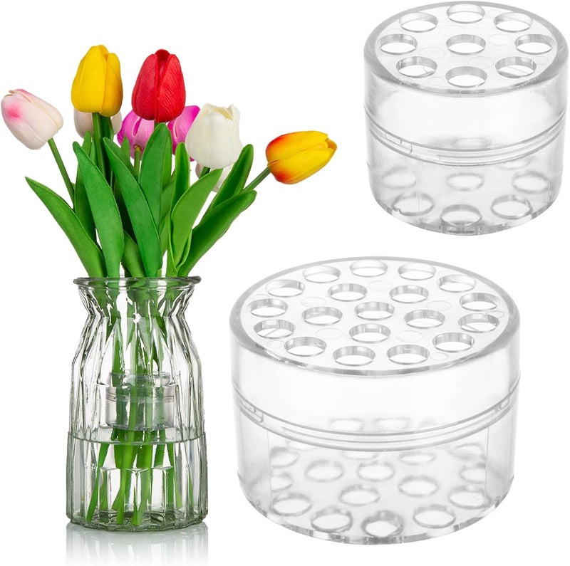 cedarol Spiral Ikebana Stem Holder,2PCS Spiral stem Holder for Flowers, Spiral DIY Bouquet Twister Flower Arrangement Holder(Transparent Large+Smal) - Image 1